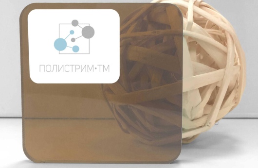 Монолитный поликарбонат «Borrex» 3 мм бронза, 3050*2050, плотность 22.5 кг/м²